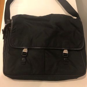 Prada  Black Unisex Nylon Messenger bag
